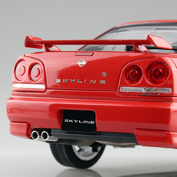Aoshima: 1/24 NISSAN ER34 SKYLINE 25GT-X TURBO '98 Scale Model Kit #98 - Bards & Cards