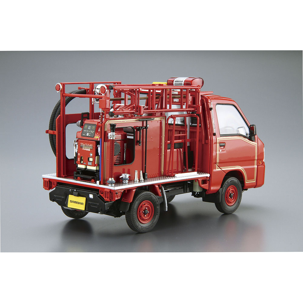 Aoshima: 1/24 Subaru TT2 Sambar Fire Engine '11 Scale Model Kit #119