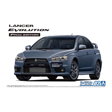 Aoshima: 1/24 Mitsubishi CZ4A Lancer Evolution X Final Edition '15 Scale Model Kit #02 - Bards & Cards