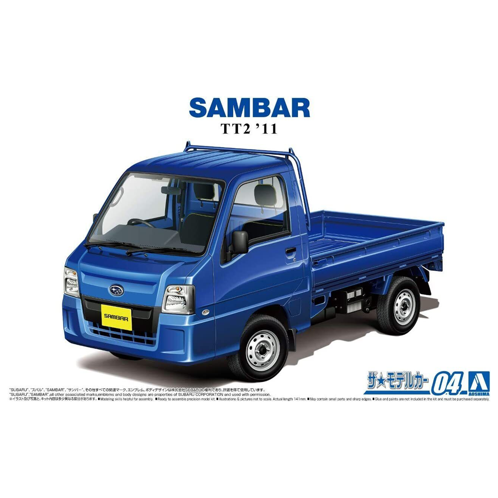 Aoshima: 1/24 Subaru TT2 Sambar WR Blue Limited Scale Model Kit #4 - 0