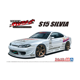 Aoshima: 1/24 VERTEX S15 SILVIA '99 (NISSAN) Scale Model Kit #08 - Bards & Cards