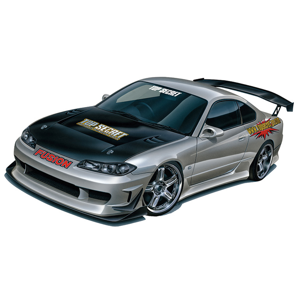 Aoshima: 1/24 Top Secret S15 SILVIA '99 (Nissan) Scale Model Kit #24 - Bards & Cards