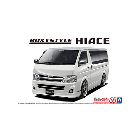 Aoshima: 1/24 Boxystyle TRH200V Toyota Hiace GL'10 Scale Model Kit #03 - Bards & Cards