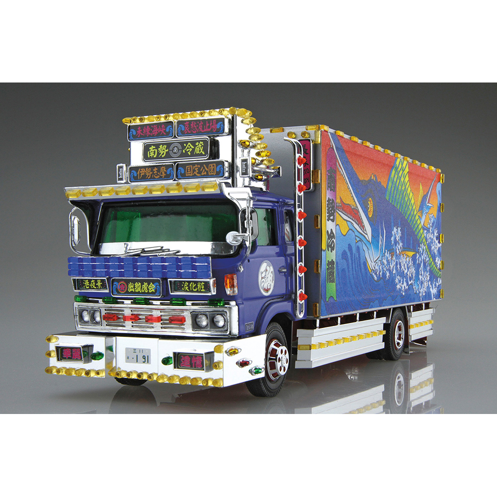 Aoshima: 1/32 Decoration Truck Nansei Reizo (4T Refrigerated) Special Liner Scale Model Kit #53