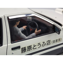 Aoshima: 1/24 Initial D - Takumi Fujiwara AE86 Trueno (Project D Ver.) with Driver Scale Model Kit #14 - Bards & Cards