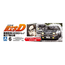 Aoshima: 1/24 Initial D - Takumi Fujiwara AE86 Trueno Comics Vol. 37 Scale Model Kit #6 - Bards & Cards