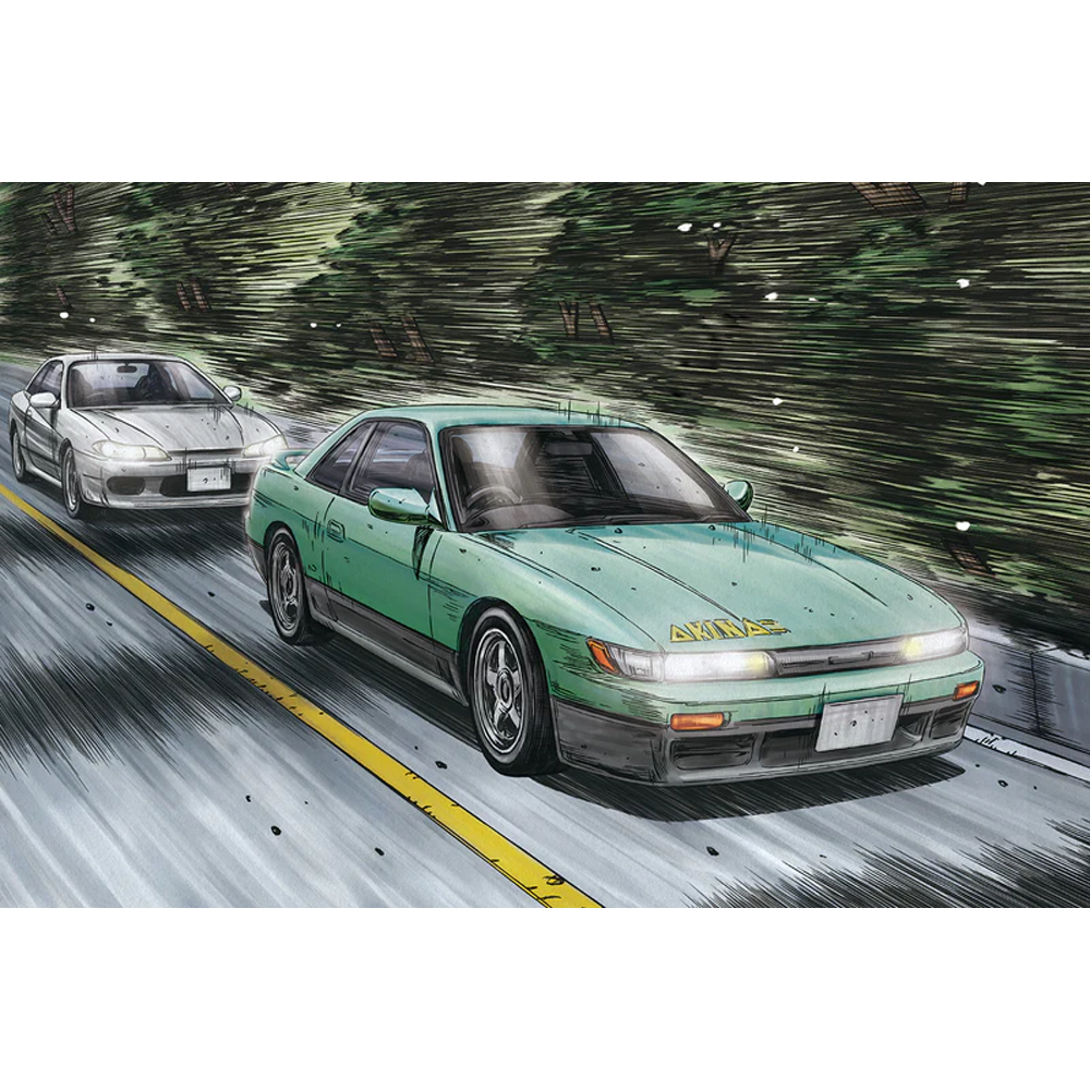 Aoshima: 1/24 Initial D - Iketani Koichiro S13 Silvia Nissan Scale Model Kit #11 - Bards & Cards