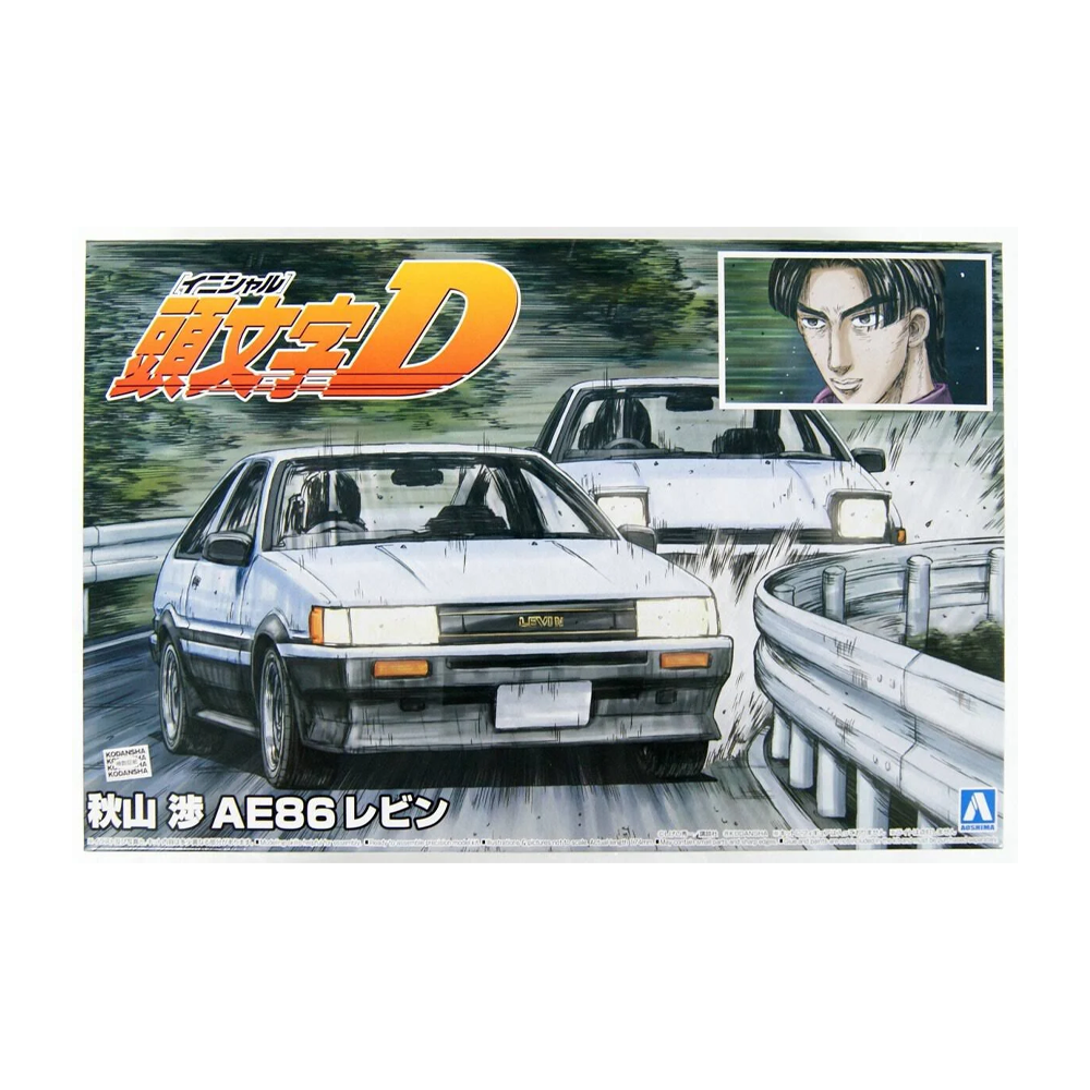 Aoshima: Initial D - 1/24 Akiyama Wataru AE86 Levin (Toyota) Scale Model Kit #13 - 0