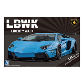 Aoshima: 1/24 LB-Works Lamborghini Aventador Ver. 1 Scale Model Kit #17 - Bards & Cards