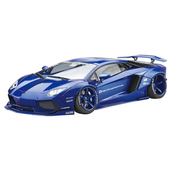 Aoshima: 1/24 LB-Works Liberty Walk Lamborghini Aventador (Ver. 2) Scale Model Kit #18 - Bards & Cards