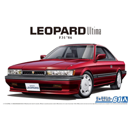 Aoshima: 1/24 Nissan UF31 Leopard 3.0 Ultima '86 Scale Model Kit #61 - Bards & Cards