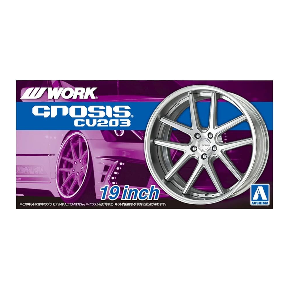 Aoshima: 1/24 The Tuned Car - Work Gnosis CV203 19-inch Tire and Wheel Set - 0