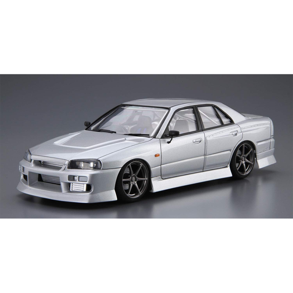 Aoshima: 1/24 URAS ER34 SKYLINE 25GT-T '01 (NISSAN) Scale Model Kit #20 - Bards & Cards
