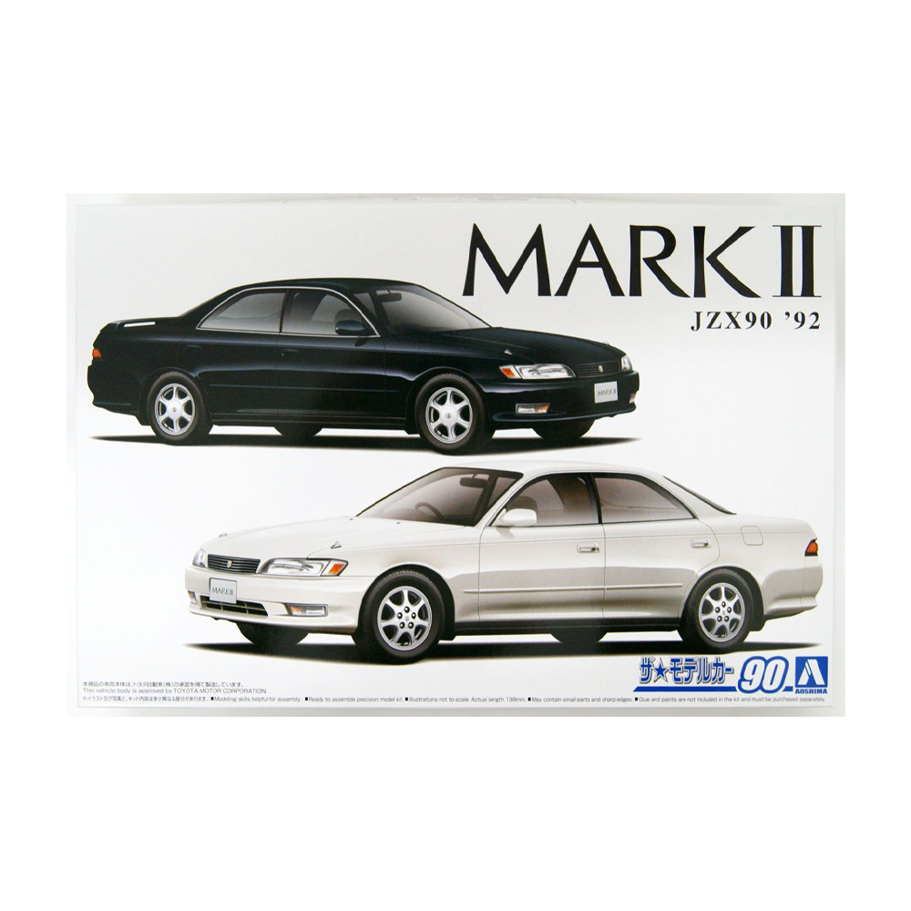 Aoshima: 1/24 Toyota JZX90 Mark II Grande/Tourer '92 Scale Model Kit #90 - Bards & Cards