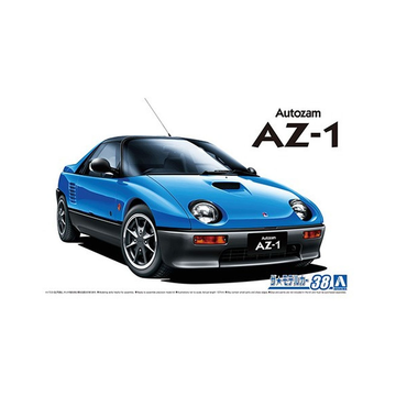Aoshima: 1/24 Mazdaspeed PG6SA AZ-1 '92 (Mazda Blue) Scale Model Kit #38 - Bards & Cards
