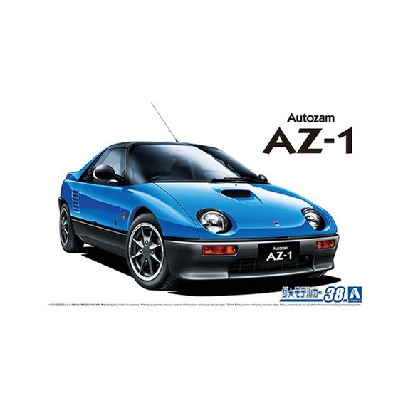 Aoshima: 1/24 Mazdaspeed PG6SA AZ-1 '92 (Mazda Blue) Scale Model Kit #38 - Bards & Cards
