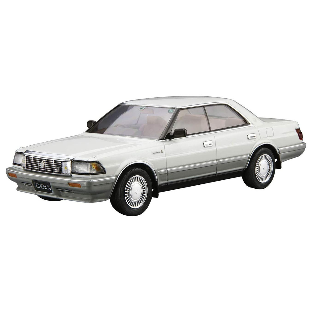 Aoshima: 1/24 Toyota UZS131 Crown Royalsaloon G '89 Scale Model Kit #87 - Bards & Cards