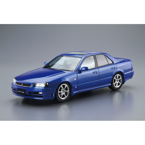 Aoshima: 1/24 NISSAN ER34 SKYLINE 25GT TURBO '01 Scale Model Kit #88 - Bards & Cards