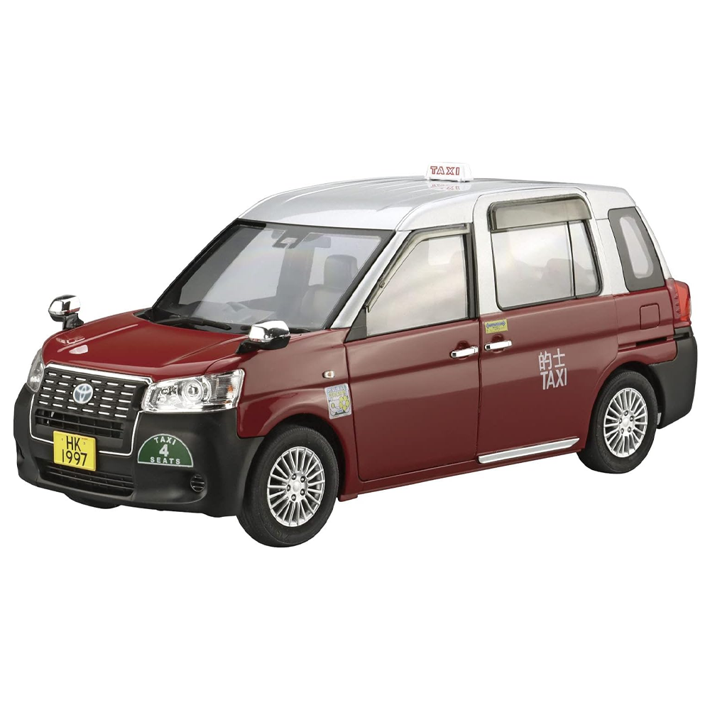 Aoshima: 1/24 Toyota NTP10R Comfort Hybrid Taxi '18 Hong Kong Taxi Scale Model Kit #SP02 - 0