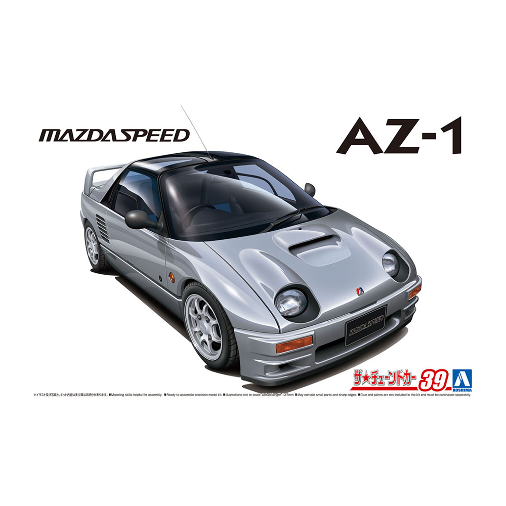 Aoshima: 1/24 Mazdaspeed PG6SA AZ-1 '92 (Mazda) Scale Model Kit #39 - 0