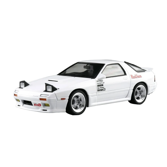 Aoshima: 1/24 Initial D - Takahashi Ryosuke FC3S RX-7 [Comics Vol. 5 Akina Battle Ver.] Scale Model Kit #2 - Bards & Cards