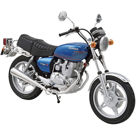 Aoshima: 1/12 Honda CB400T Hawk-II '77 Scale Model Kit #15 - Bards & Cards