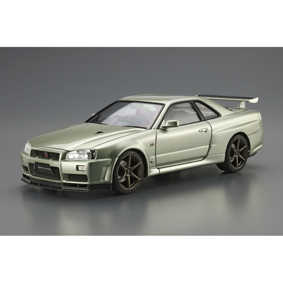 Aoshima: 1/24 Nissan BNR34 Skyline GT-R V-SpecII Nur. '02 Scale Model Kit #134 - Bards & Cards
