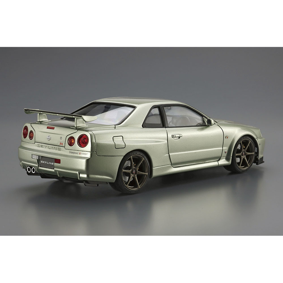 Aoshima: 1/24 Nissan BNR34 Skyline GT-R V-SpecII Nur. '02 Scale Model Kit #134 - Bards & Cards