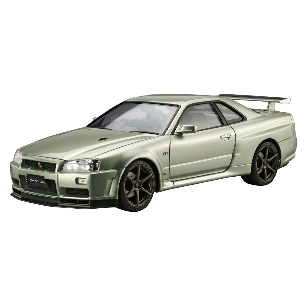 Aoshima: 1/24 Nissan BNR34 Skyline GT-R V-SpecII Nur. '02 Scale Model Kit #134 - 0