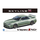 Aoshima: 1/24 Nissan BNR34 Skyline GT-R V-SpecII Nur. '02 Scale Model Kit #134 - Bards & Cards