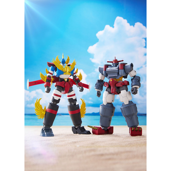 Aoshima: Gattai Robot Musashi - ACKS GR-03 Musashi and Nagisa Jinguji Model Kit Set Scale Model Kit - Bards & Cards