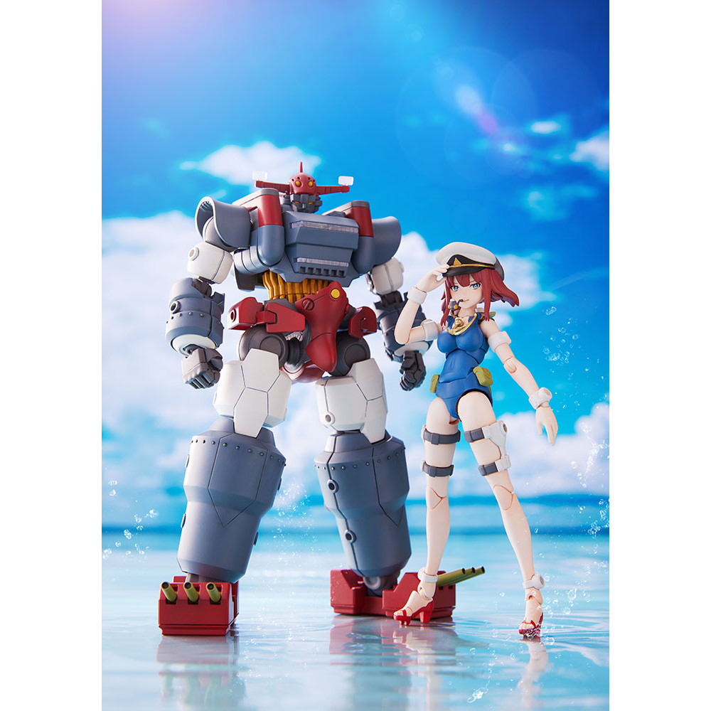 Aoshima: Gattai Robot Musashi - ACKS GR-03 Musashi and Nagisa Jinguji Model Kit Set Scale Model Kit - 0