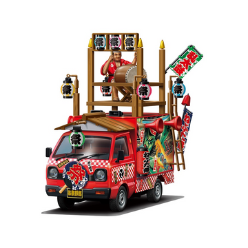 Aoshima: 1/24 Catering Machine Danjiri Fighter Scale Model Kit #02 - Bards & Cards