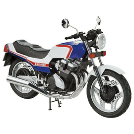 Aoshima: 1/12 Honda NC07 CBX400F Pearl Candy Blue/Pearl Shell White '81 Scale Model Kit #32 - Bards & Cards