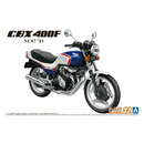 Aoshima: 1/12 Honda NC07 CBX400F Pearl Candy Blue/Pearl Shell White '81 Scale Model Kit #32 - Bards & Cards