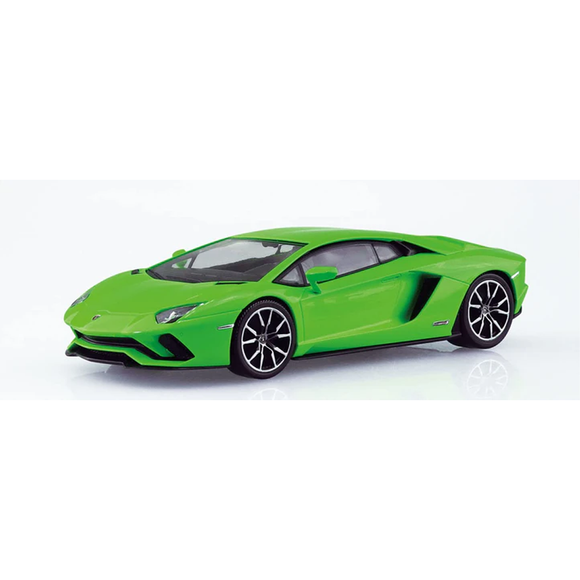 Aoshima: 1/32 The Snap Kit Lamborghini Aventador S (Pearl Green) Scale Model Kit #12-D - Bards & Cards