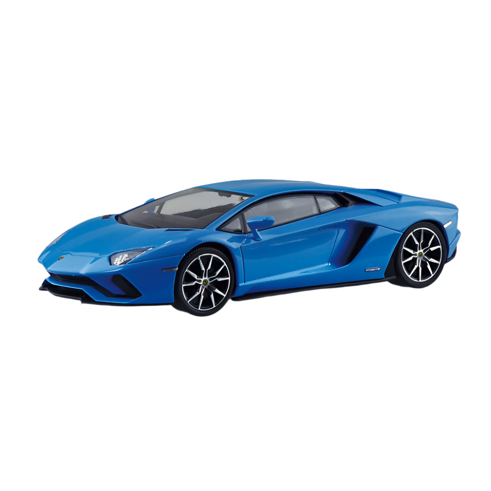 Aoshima: 1/32 The Snap Kit Lamborghini Aventador S (Pearl Blue) Scale Model Kit #12-E