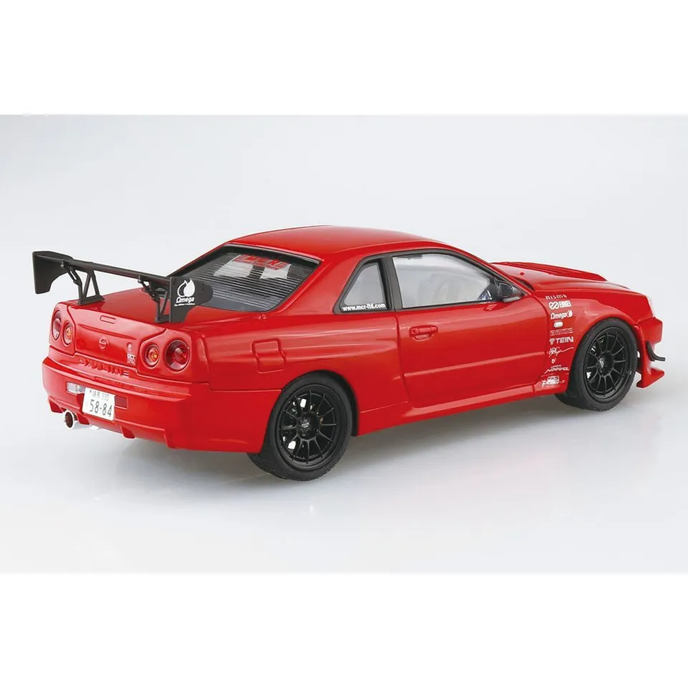 Aoshima: 1/24 Nissan MCR Skyline BNR34 GT-R '02 Scale Model Kit #71 - Bards & Cards