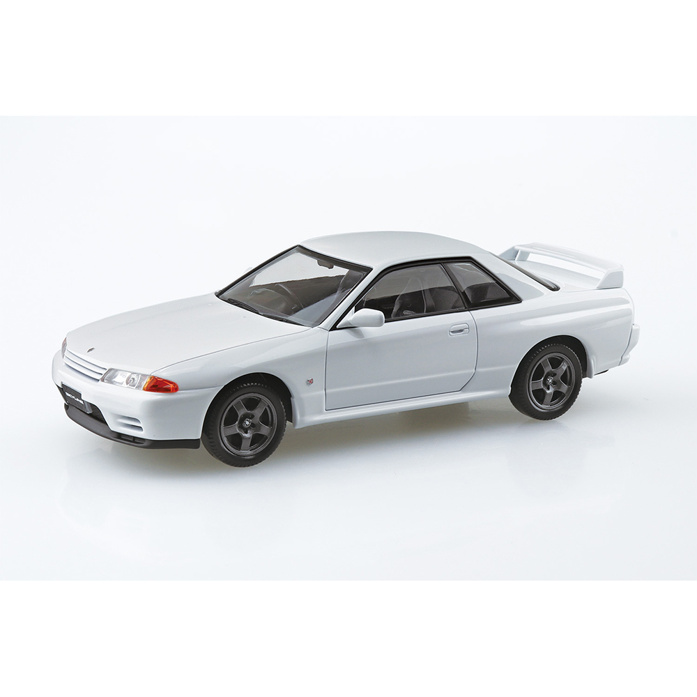 Aoshima: 1/32 The Snap Kit Nissan R32 Skyline GT-R (Crystal White) Scale Model Kit #14-B - 0