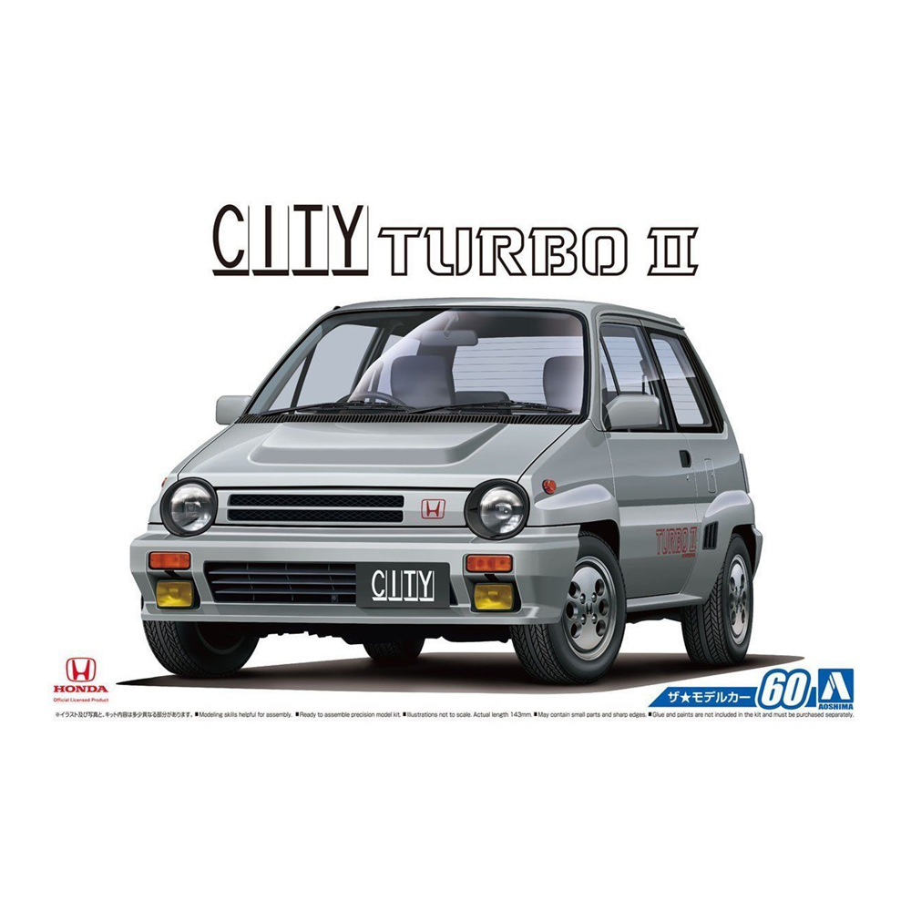 Aoshima: 1/24 Honda AA City Turbo II '85 Scale Model Kit #60 - 0