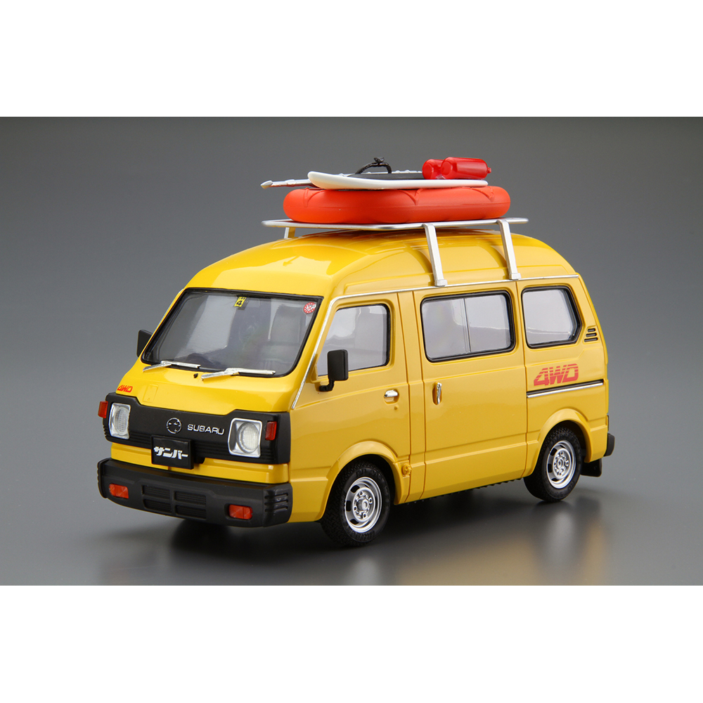 Aoshima: 1/24 SUBARU TT1 SAMBAR HIGH-ROOF 4WD '80 Scale Model Kit #55