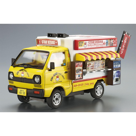 Aoshima: 1/24 Catering Machine Series - Star Kebab Move Terrace Scale Model Kit #6 - Bards & Cards