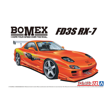 Aoshima: 1/24 BOMEX FD3S RX-7 '99 (MAZDA) Scale Model Kit #74 - Bards & Cards