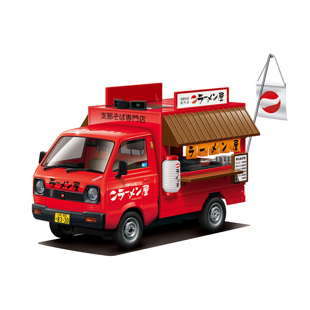 Aoshima: 1/24 Catering Machine Ramen Shop Truck Scale Model Kit #10 - 0