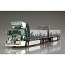 Aoshima: 1/64 Decoration Truck Mini Deco Next Fellow Traveler Truck and Trailer Scale Model Kit #10 - Bards & Cards