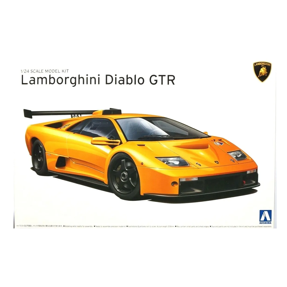 Aoshima: 1/24 Lamborghini Diablo GTR '99 Scale Model Kit #24 - 0