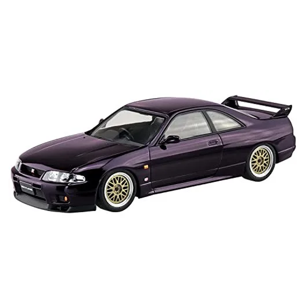 Aoshima: 1/32 Snap Kit Nissan R33 Skyline GT-R (Midnight Purple) Scale Model Kit #15-A - Bards & Cards