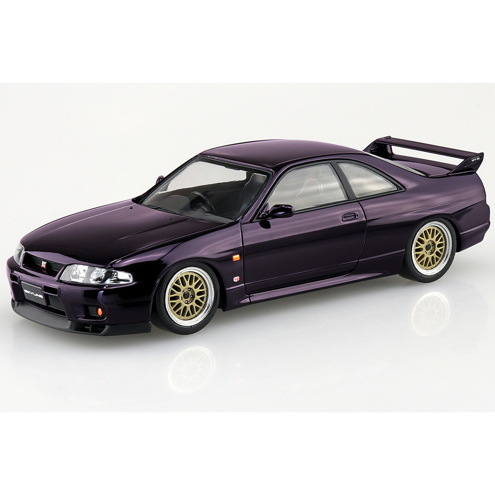 Aoshima: 1/32 Snap Kit Nissan R33 Skyline GT-R (Midnight Purple) Scale Model Kit #15-A - Bards & Cards