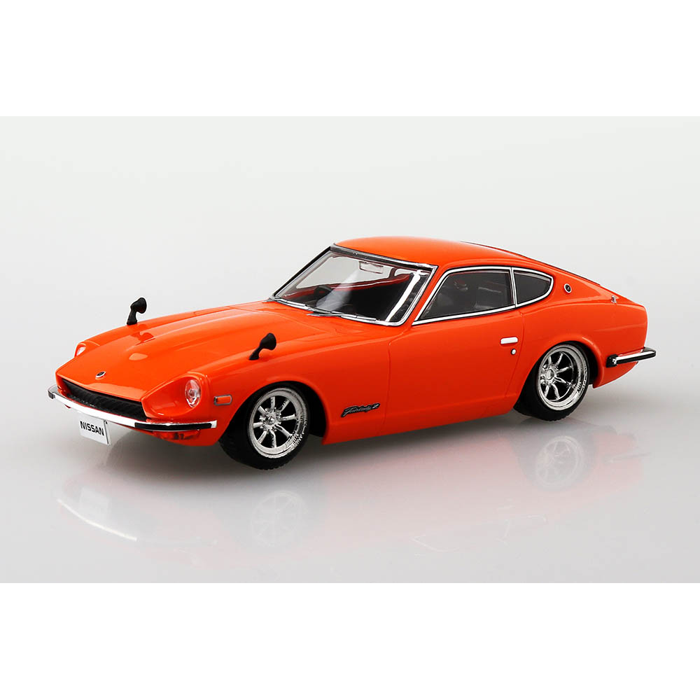 Aoshima: 1/32 The Snap Kit Nissan S30 Fairlady Z Custom Wheel (Orange) Scale Model Kit #13-SP3 - 0