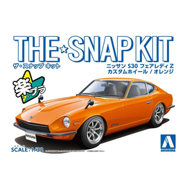 Aoshima: 1/32 The Snap Kit Nissan S30 Fairlady Z Custom Wheel (Orange) Scale Model Kit #13-SP3 - Bards & Cards